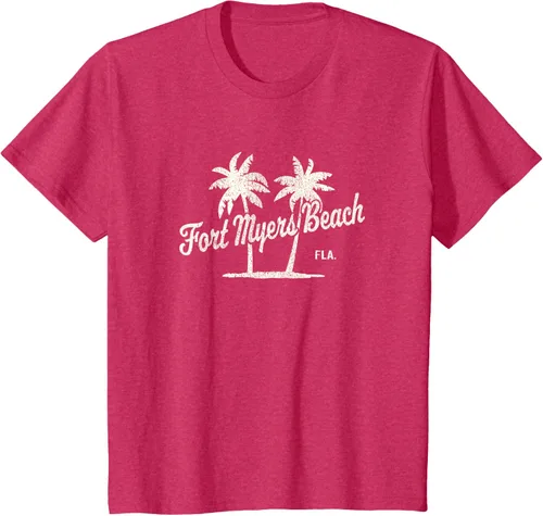 Vista 83 de Fort Myers Beach Florida Vintage 70s Palm Trees Graphic T-Shirt