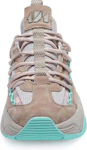 Vista 3 de Tenis de plataforma gruesa para mujer, antideslizantes, con cordones, para caminar