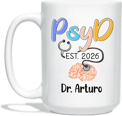 Vista 10 de Taza de café personalizada para psiquiatra jubilada, regalo para el abuelo y la abuela, "A Truly Great Psychiatist Is Hard To Find Difficult To Part