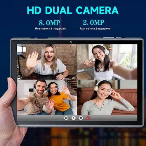 Vista 3 de Tablet de 10 Pulgadas Android Tablets 10" Tableta Computadora con 32GB ROM 2GB RAM Soporta Expansión de 1TB Cámara 2MP+8MP WiFi BT Pantalla HD