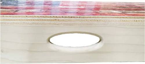 Vista 3 de Serie American Flag – Tablas de cornhole prémium con portavasos y un asa, incluye 2 tablas de cornhole regulables de 4 x 2 pies con madera