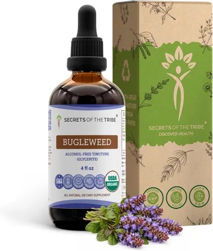 Vista 7 de Bugleweed USDA Organic Extracto sin alcohol, gotas de hierbas de alta potencia, sistema respiratorio Hecho de hierba seca 100% orgánica
