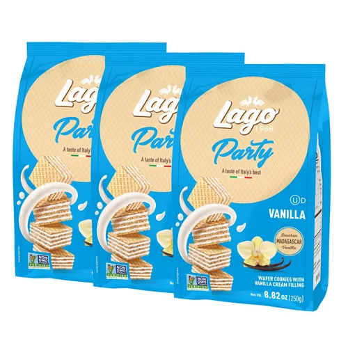 Vista 19 de Gastone Lago Party Wafers, capuchino, 8.82 onzas, galletas italianas de oblea con relleno de crema con sabor a capuchino, verificado sin OMG