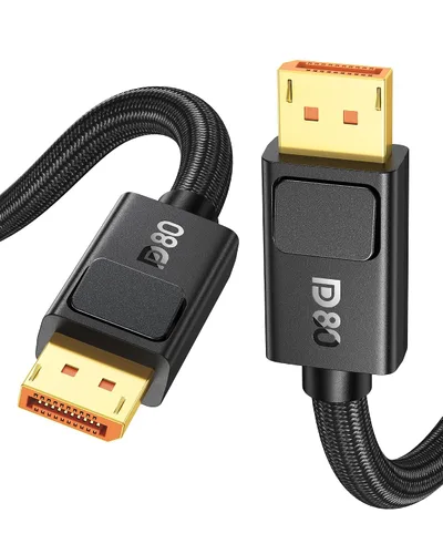 Vista 9 de Silkland Cable DisplayPort 2.1 de 80 Gbps [certificado VESA] de 5 pies