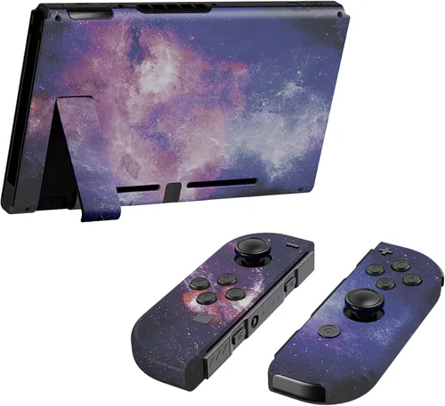 Vista 4 de eXtremeRate - Placa trasera para Nintendo Switch Console NS Joycon con carcasa de mando de mano con botones de juego completo carcasa de repuesto