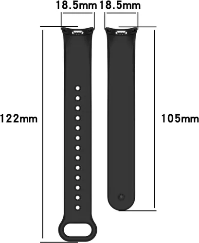 Vista 7 de LOKEKE Compatible con Xiaomi Band 8 Correa de repuesto - Correa de silicona de repuesto compatible con Xiaomi Band 8 (pines de acero inoxidable)