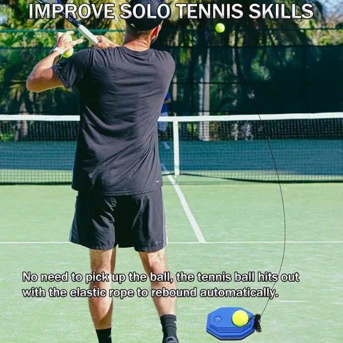 Vista 6 de Magicorange Raquetas de tenis para adultos, 2 jugadores, juego de raquetas de tenis recreativas para principiantes y profesionales con 4 pelotas