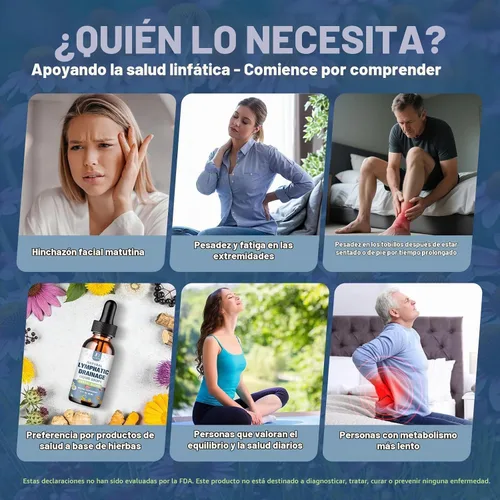 Vista 3 de LUCNVEM Gotas de drenaje linfático liposomal: gotas de drenaje linfático orgánico 9 en 1 con equinácea, raíz de bardana, diente de león, cardo