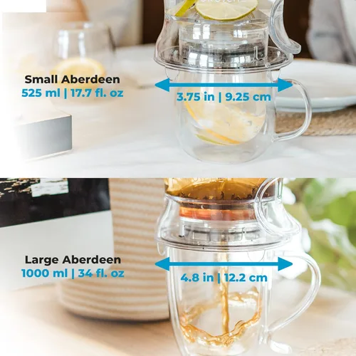 Vista 4 de GROSCHE Aberdeen - Infusor de té y tetera inteligente, sin BPA, diseño sin goteo, posavasos Fácil de preparar Fácil de limpiar Elaboración