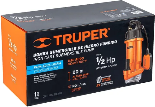 Vista 5 de Bomba sumergible de hierro fundido para agua limpia 1/2 HP
