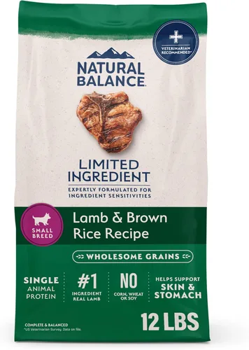Vista 12 de Natural Balance Alimento seco para perros adultos de raza pequeña con ingredientes limitados, granos saludables, carne de res y arroz integral, 4