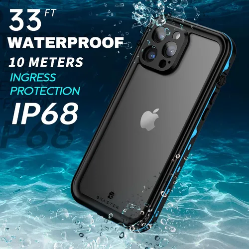 Vista 2 de BEASTEK Funda impermeable para iPhone 13 Pro, serie TRE, a prueba de golpes, a prueba de polvo, IP68, con protector de pantalla integrado, cubierta