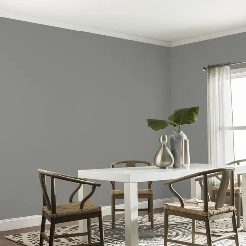 Vista 172 de Glidden Pintura Interior + Imprimación: Gris/Plata Antigua, Una Capa, Satinado, 1 Galón