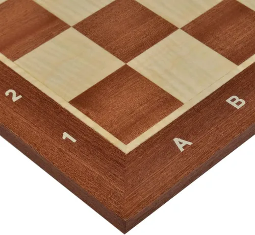 Vista 3 de Tablero de ajedrez de madera para torneo profesional, n.º 4 - incrustaciones (cuadrado de 1.75 pulgadas, notación)