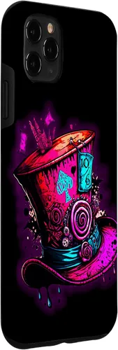 Vista 3 de Funda para iPhone 11 Pro Max We're All Mad Here Pink Steampunk Alicia en el país de las maravillas