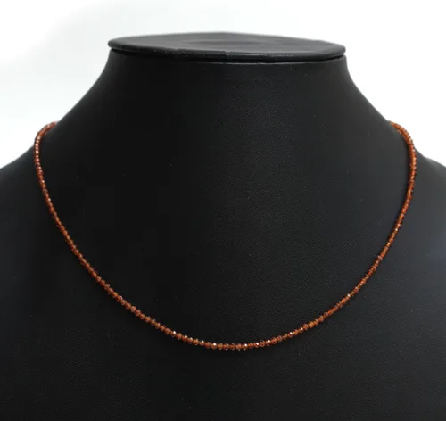 Vista 3 de Gempires - Collar natural, cuentas facetadas, cristales curativos de energía, cadena chapada en plata, regalo para ella, joyería de piedras