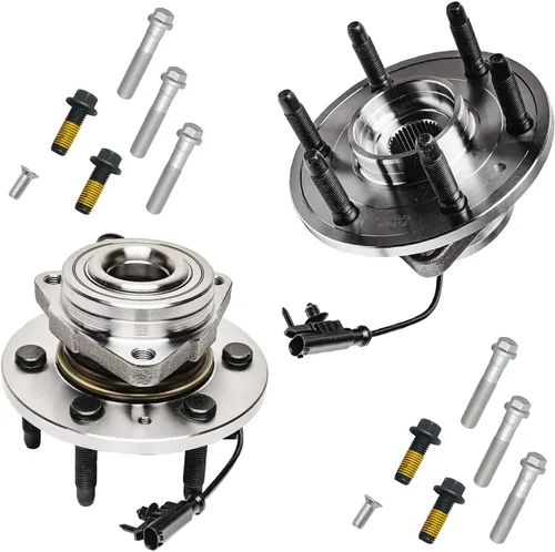Vista 113 de Detroit Axle - Kit de suspensión delantera 4WD para Nissan Frontier Pathfinder Xterra, 2 cubos de rodamientos de ruedas, 2 brazos de control