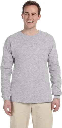 Vista 68 de Gildan - Camiseta de algodón y de manga larga para hombre, modelo G2400 (1) verde irlandés + (1) negro