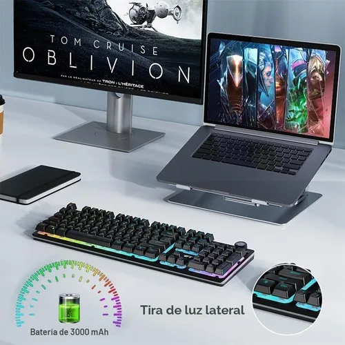 Vista 7 de NPET S21PRO Wireless Gaming Keyboard & Mouse Combo for PC Gamers