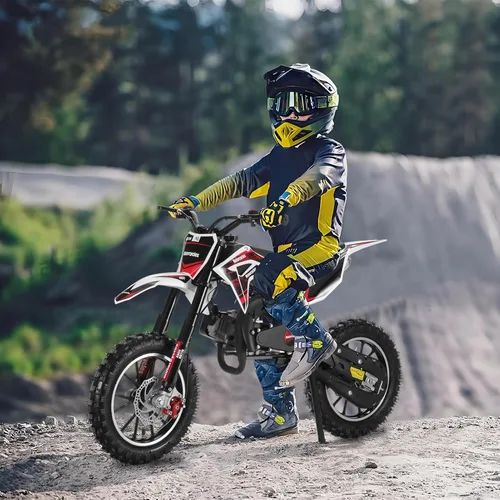 Vista 2 de 50CC Kids Dirt Bike Gas Powered 2-Stroke Mini Motorcycle 25MPH for kid 8-14 Black