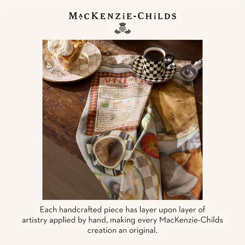 Vista 6 de MACKENZIE-CHILDS Toalla de Cocina de Algodón, Toalla de Cocina Decorativa, Receta de Tarta de Manzana