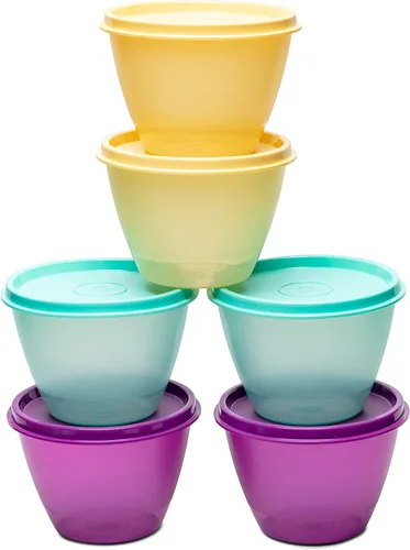 Vista 7 de Tupperware Recipiente de plástico - 13.5 fl oz, 6 piezas, multicolor