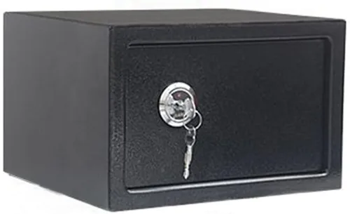Vista 10 de Caja fuerte pequeña con llave/caja fuerte de alta seguridad/cerradura de acero segura/oficina en casa caja de almacenamiento para dinero