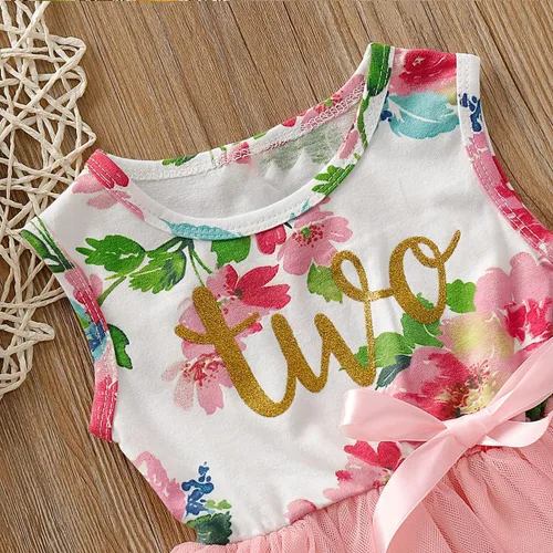 Vista 6 de Shalofer Conjunto de encaje floral para niña