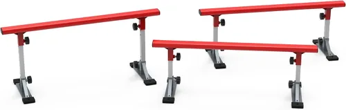 Vista 5 de FreshPark Carril de molienda sólida profesional - Altura ajustable: 13" - 19" H - Skatepark portátil, extensible y duradero
