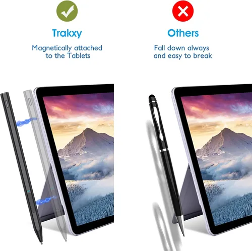 Vista 7 de Lápiz óptico para superficie, compatible con Microsoft Surface Pro X/9/8/7/6/5/4/3/Surface Laptop 5/4/3/2/1/go 3/2/1/Book 2/1/Studio, absorción