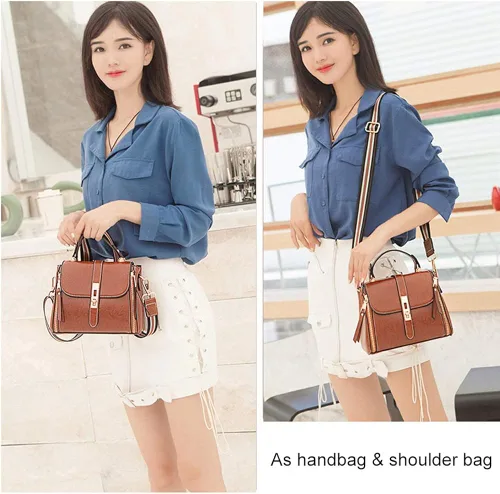 Vista 6 de Bolso cruzado para mujer, de piel suave, impermeable, a la moda, pequeño