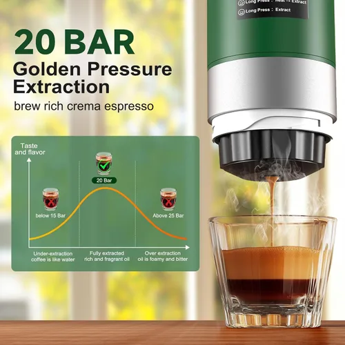 Vista 3 de Cafetera portátil con batería extraíble