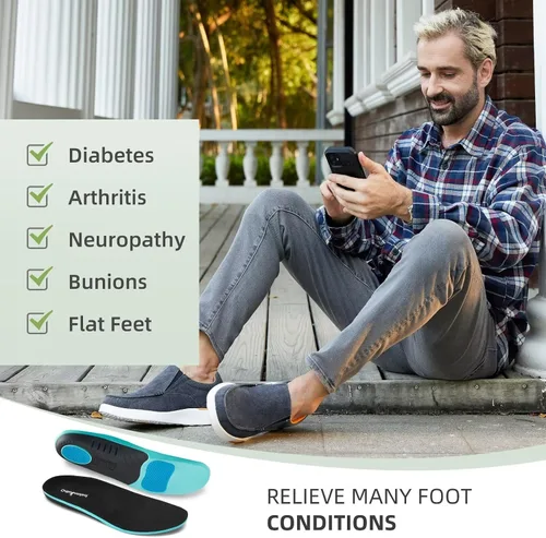 Vista 4 de OrthoComfoot Zapatos ortopédicos cómodos sin cordones para hombre con soporte de arco, mocasines ortopédicos para fascitis plantar, zapatos de lona
