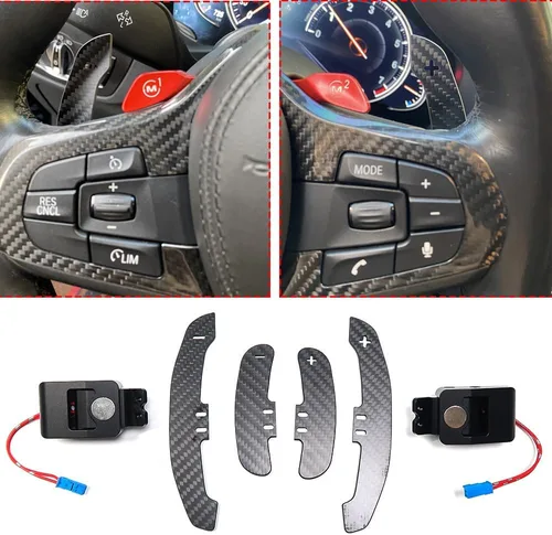 Vista 8 de Cubierta magnética de palanca de cambios para volante para BMW M2 M3 M4 G87 G20 G30 G80 G82 G01 G05 G07 F15 F80 F82 F87 F30 Z4 G29 F30 G22 X3 X5 X6