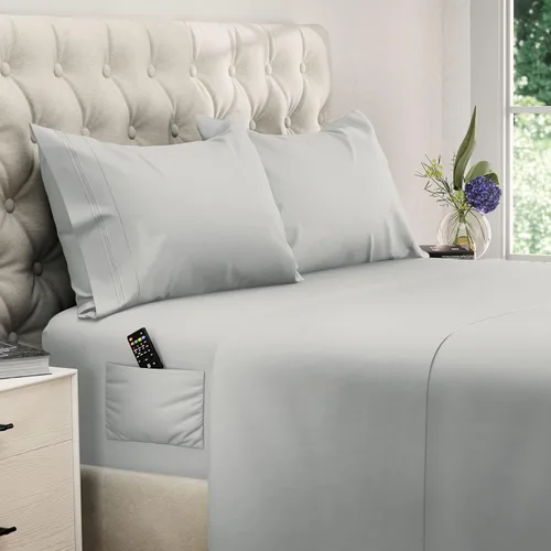 Vista 16 de DREAMCARE - Juego de sábanas de tamaño individual XL, 3 piezas, refrescantes, extralargas, suaves y duraderas de 100% poliéster de microfibra