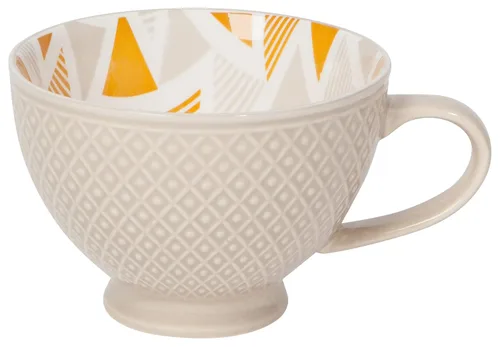 Vista 5 de Now Designs Taza de café con leche texturizada de 14 onzas, negra