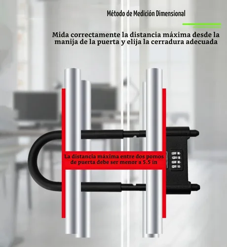 Vista 7 de V·RESOURCING® - Candado de combinación de 4 dígitos, antirrobo en forma de U, resistente, con grillete ajustable, para bicicletas, bicicletas