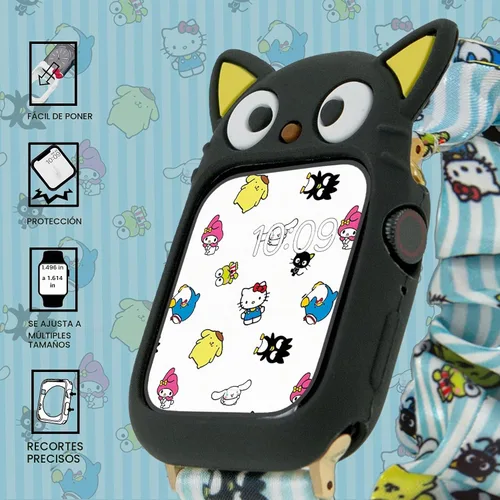 Vista 6 de Sonix x Sanrio Apple Watch Cover Estuche Protector de Goma para Apple Watch Estuche de Parachoques Se Ajusta a 38mm/40mm/41mm Chococat