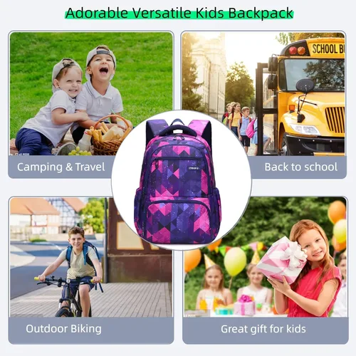 Vista 7 de Mochila de MITOWERMI para niños, mochila para niños y niñas, mochila escolar para niños de primaria, mochila para niños, mochilas para niños