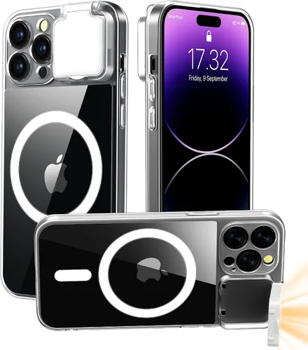 Vista 8 de Funda con luz para selfie para iPhone 13 Pro Max, con iluminación flash, funda para selfie, recargable, LED, compatible con transmisión en vivo