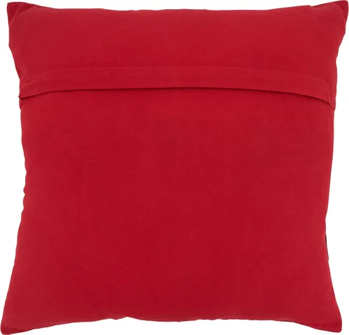 Vista 2 de SARO LIFESTYLE Kringle Collection - Almohada con cinturón de Papá Noel con relleno de poliéster, 18 pulgadas, color rojo