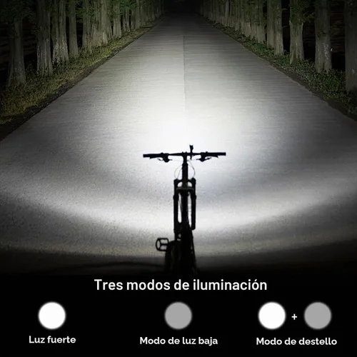 Vista 6 de Bike Light, USB Rechargeable Headlight, IPX4 Waterproof, 3 Modes