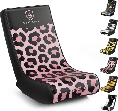 Vista 10 de GTPLAYER Silla mecedora de suelo para juegos – Sillas de juego rodantes con limitador de ángulo, asiento de suelo oscilante para jugadores, compacta