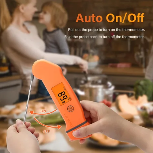 Vista 6 de Inkbird Termómetro recargable para carne IHT-1S, termómetro de carne de lectura instantánea, termómetro digital impermeable para cocinar alimentos
