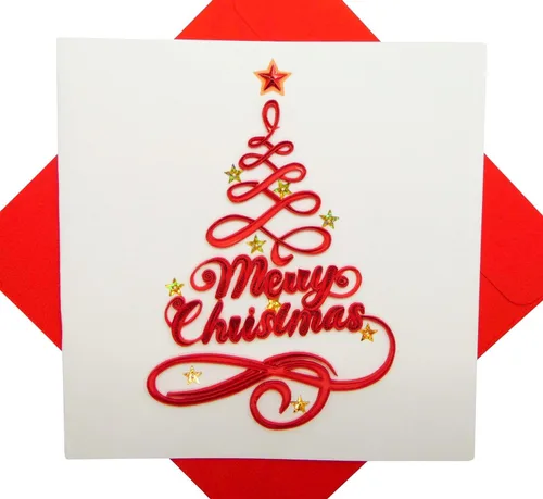 Vista 12 de Globo de nieve de Navidad, tarjeta de Navidad con filigrana - Arte único dedicado hecho a mano, tarjeta de felicitación de diseño para toda ocasión