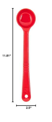 Vista 12 de Carlisle FoodService Products Measure Miser - Cuchara medidora de plástico con mango largo, 2 onzas, color rojo, 1 unidad (paquete de 1)
