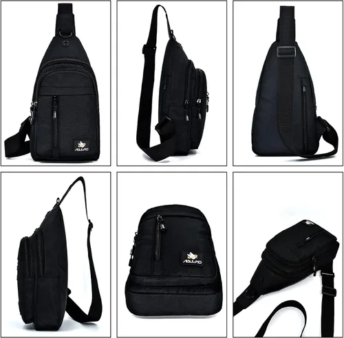 Vista 7 de Bolso bandolera para hombre, bolsillo antirrobo de nailon, bolsos cruzados de moda, mochila de hombro para el trabajo al aire libre, viajes