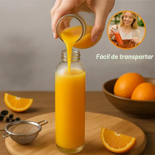 Vista 8 de Luxfuel Botellas de vidrio transparente con tapas, botellas de agua