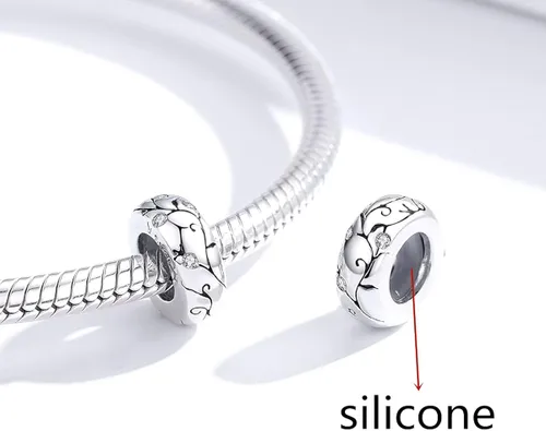 Vista 2 de BISAER Colgantes de plata de ley 925 para pulseras, tapones