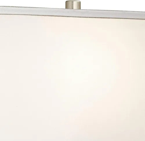Vista 3 de 360 Lighting Evan - Juego de 2 lámparas de mesa modernas de 28 1/2 pulgadas de alto con puerto de carga USB, níquel cepillado, plateado, blanco